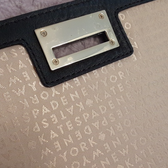 kate spade black Magnolia Park Suede Laurel pebbled leather satchel handbag - Picture 9 of 11